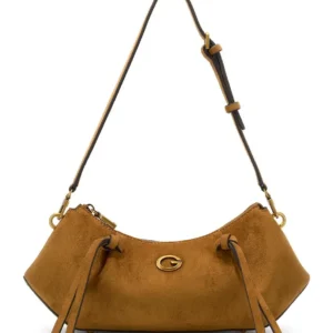 GUESS ALLEGRA SHOULDER BAG - COGNAC