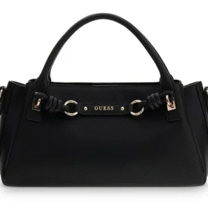 GUESS CAMELIA 3 COMP SATCHEL - BLACK