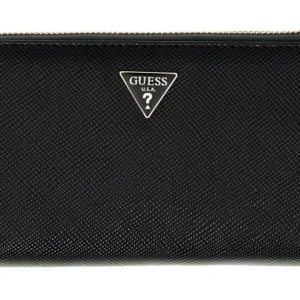 GUESS GILDA SLG LARGE ZIP AROUND - BLACK