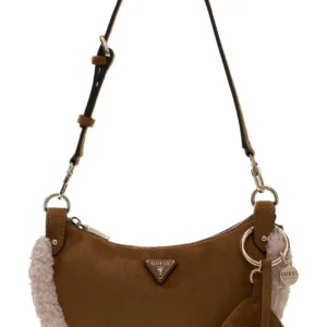 GUESS KATIE CONVERTIBLE SHOULDER BAG - COGNAC