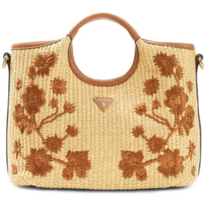 GUESS KIRSTEN MINI SATCHEL - CARAMEL