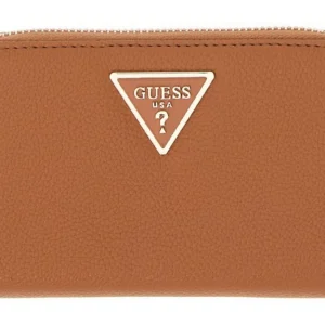 GUESS LAUREL II SLG MED ZIP AROUND - COGNAC