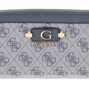 GUESS LINDSEY SLG LARGE ZIP AROUND - SLATE LOGO