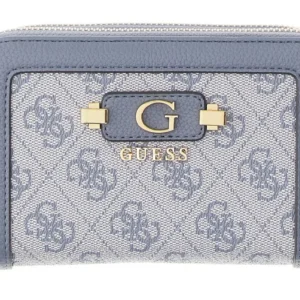 GUESS LINDSEY SLG MED DOUBLE ZIP - SLATE LOGO