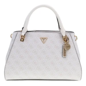 GUESS NOELLE II LUXURY SATCHEL - BONE LOGO