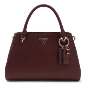 GUESS NOELLE II LUXURY SATCHEL - BURGUNDY