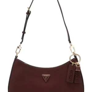GUESS NOELLE II TOP ZIP SHOULDER BAG - BURGUNDY