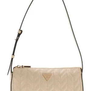 GUESS STACEY MINI SHOULDER BAG - LIGHT BEIGE