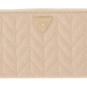 GUESS STACEY SLG LARGE ZIP AROUND - LIGHT BEIGE