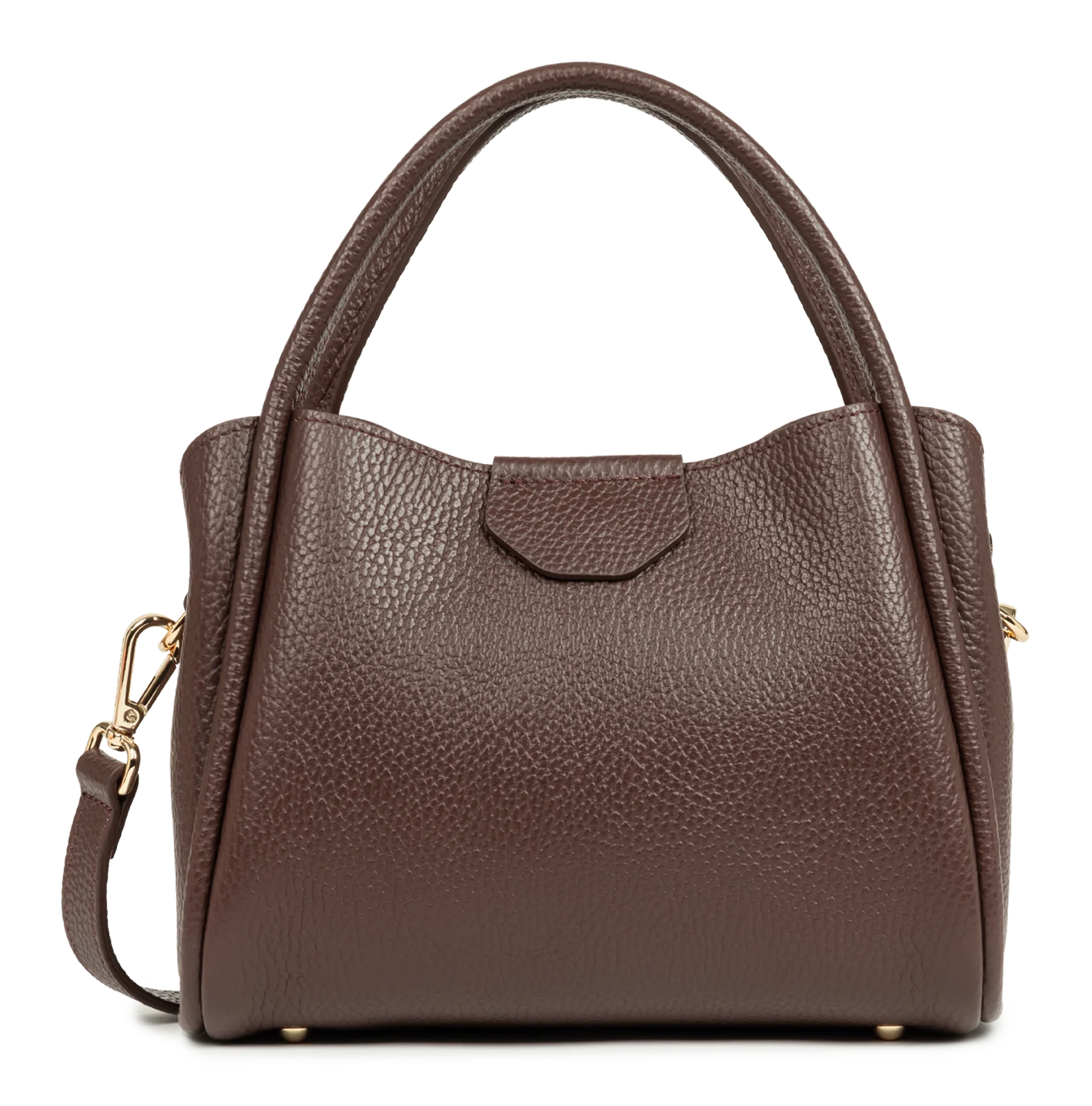Petit sac à main - Ida Double - Marron - In - Or pâle 2 – Image 3