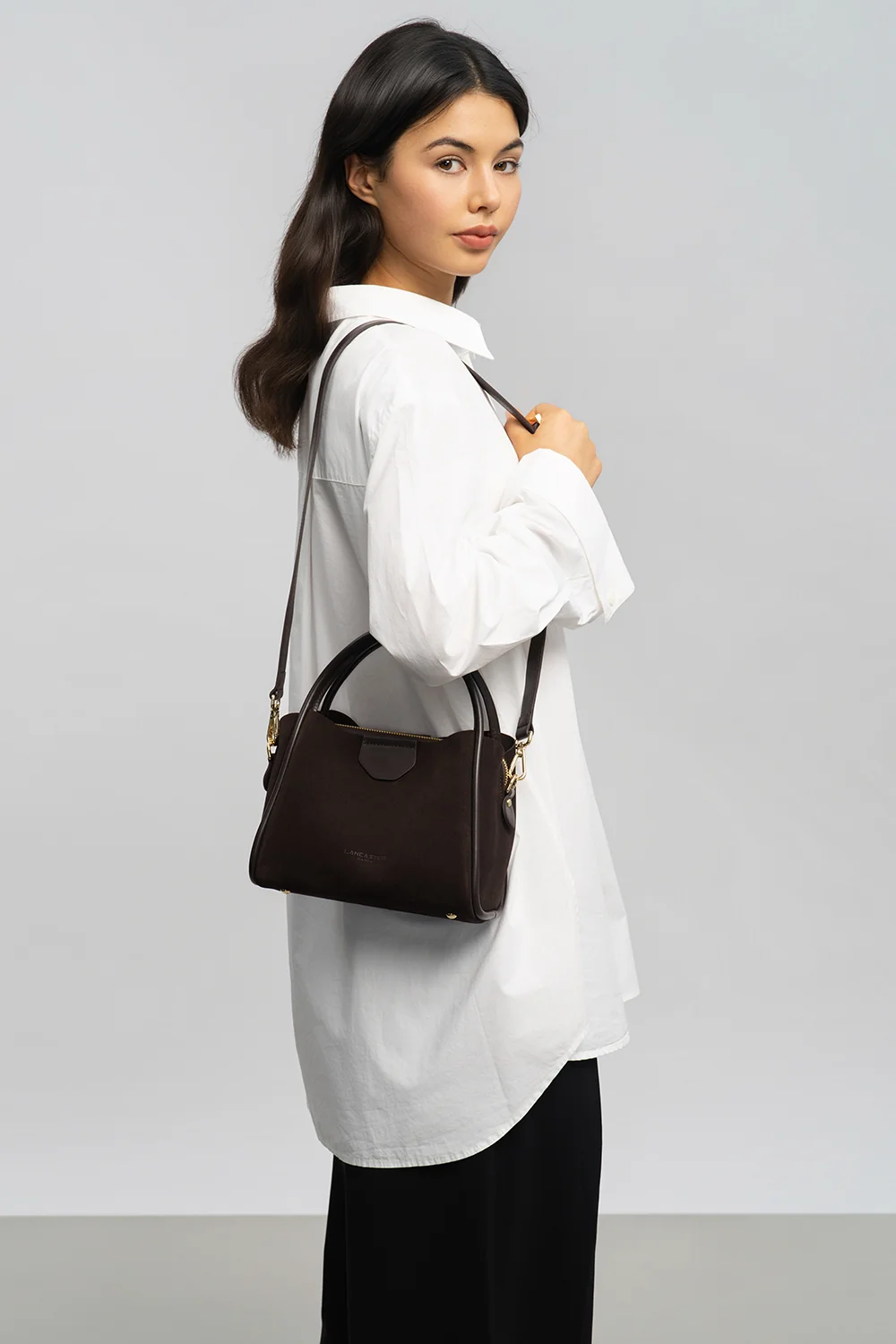 Petit sac à main - Suède Ida - Marron – Image 5