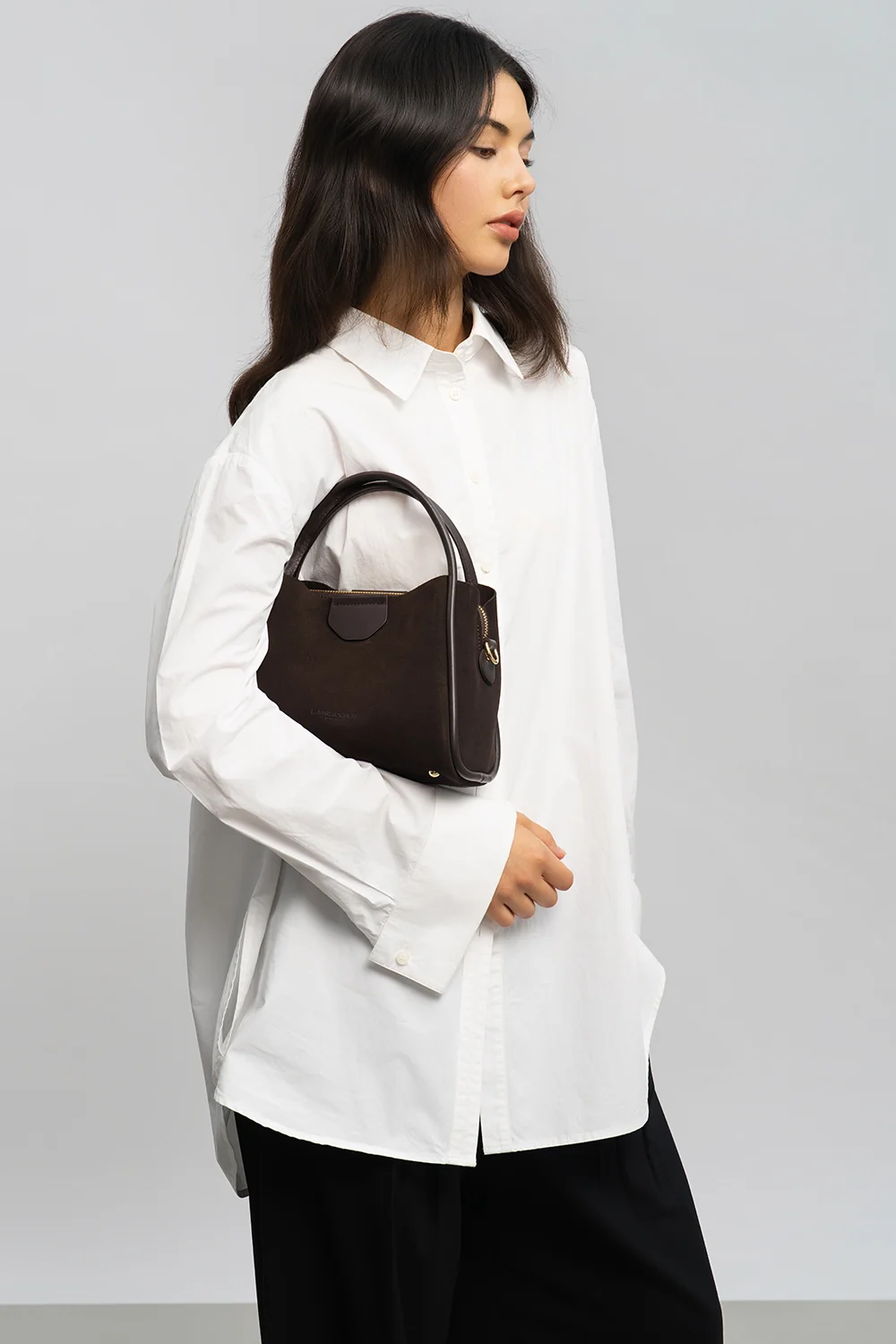Petit sac à main - Suède Ida - Marron – Image 6