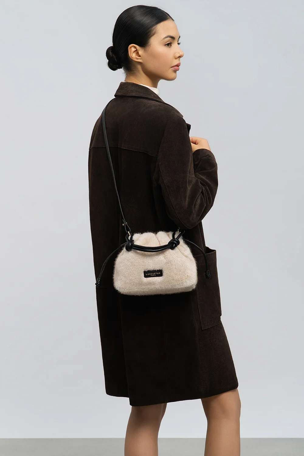 Petit sac besace - Moumoute - Ecru - Noir – Image 5