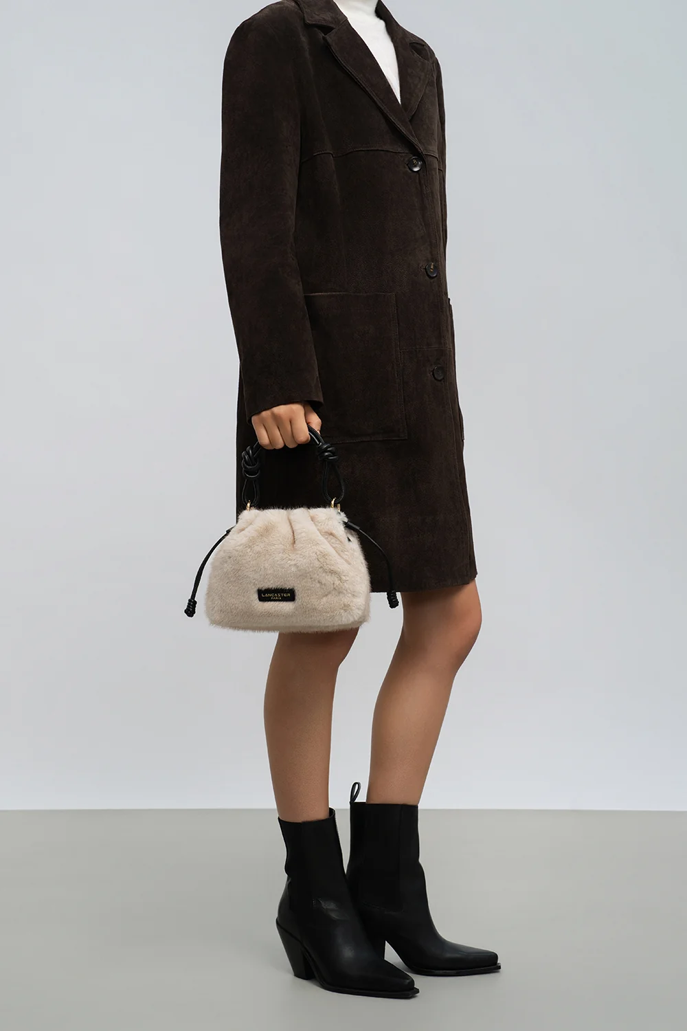 Petit sac besace - Moumoute - Ecru - Noir – Image 7