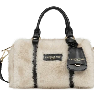 Petit sac polochon - Moumoute Ana - Ecru - Noir