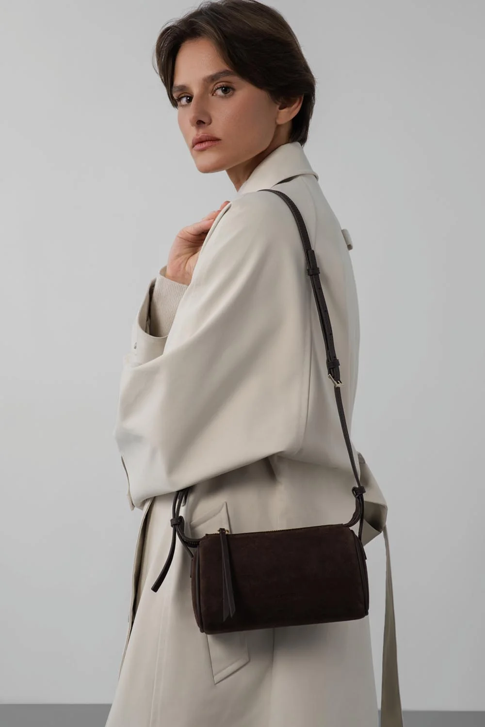 Petit sac rectangle - Suède - Marron – Image 7