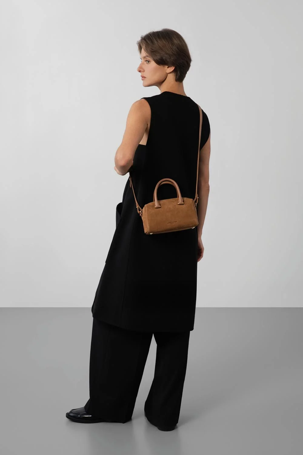 Sac à main - Suède Cube - Camel – Image 5