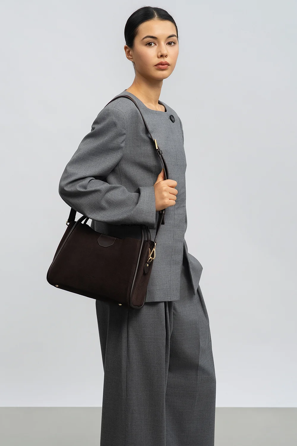Sac à main - Suède Ida - Marron – Image 5