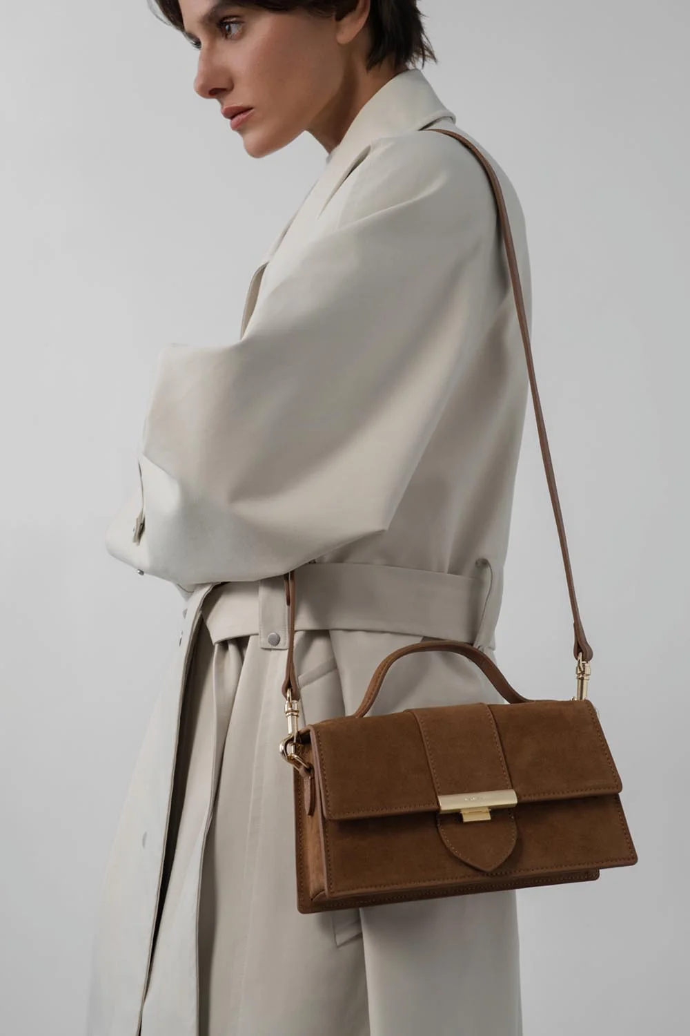 Sac à main - Suède Ily - Camel – Image 8