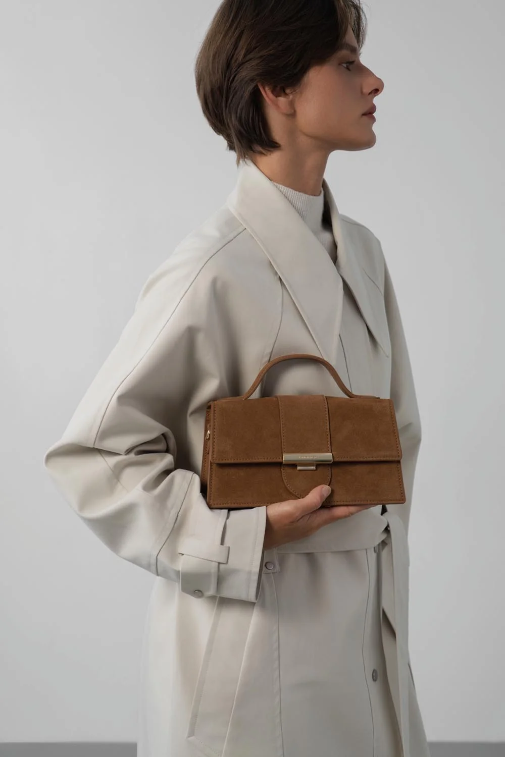 Sac à main - Suède Ily - Camel – Image 10