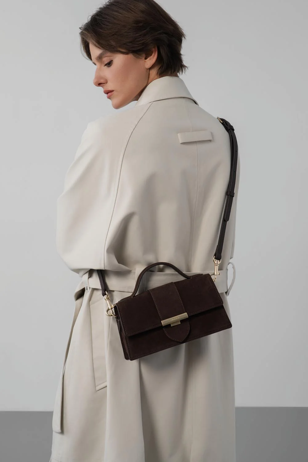 Sac à main - Suède Ily - Marron – Image 5