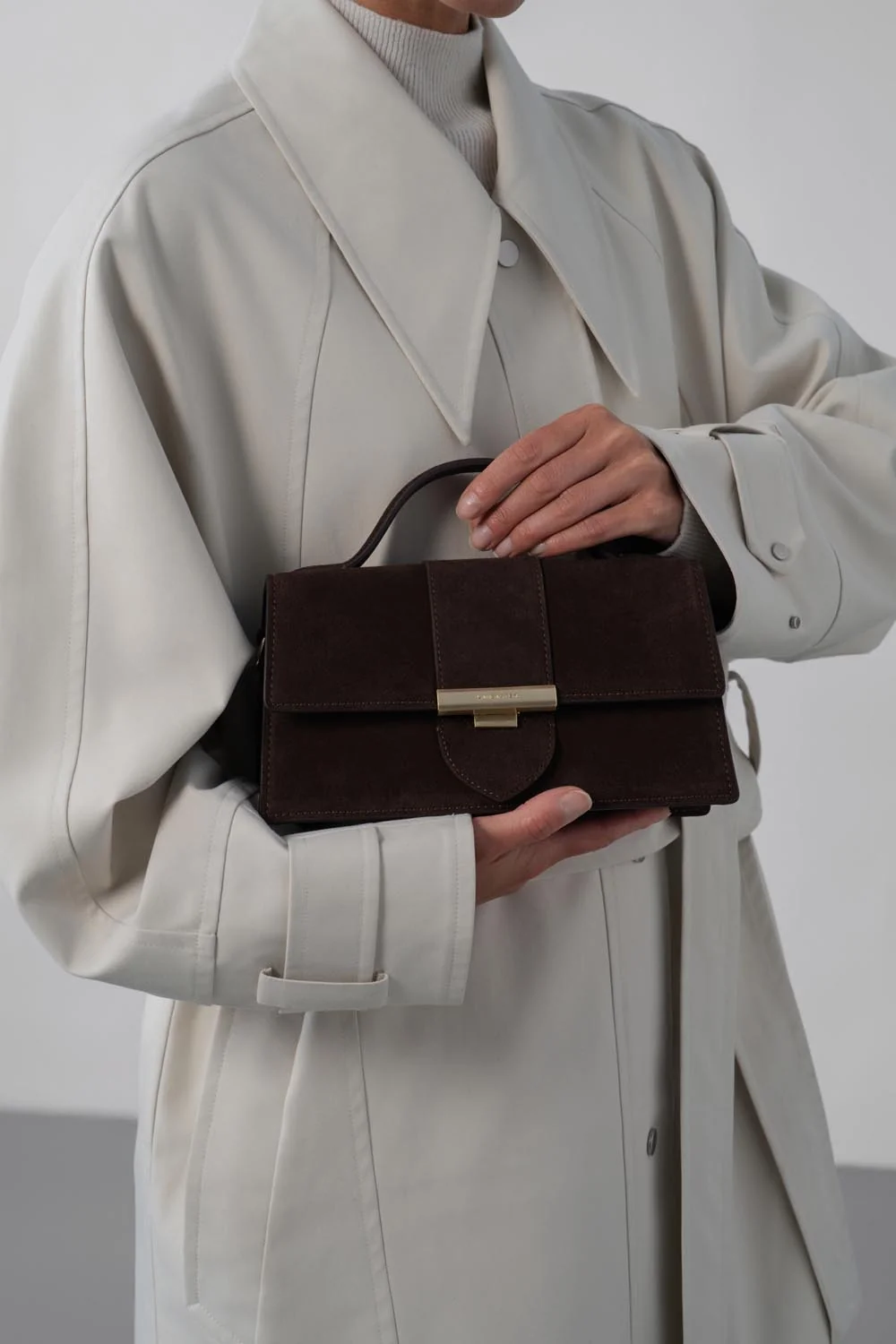Sac à main - Suède Ily - Marron – Image 8