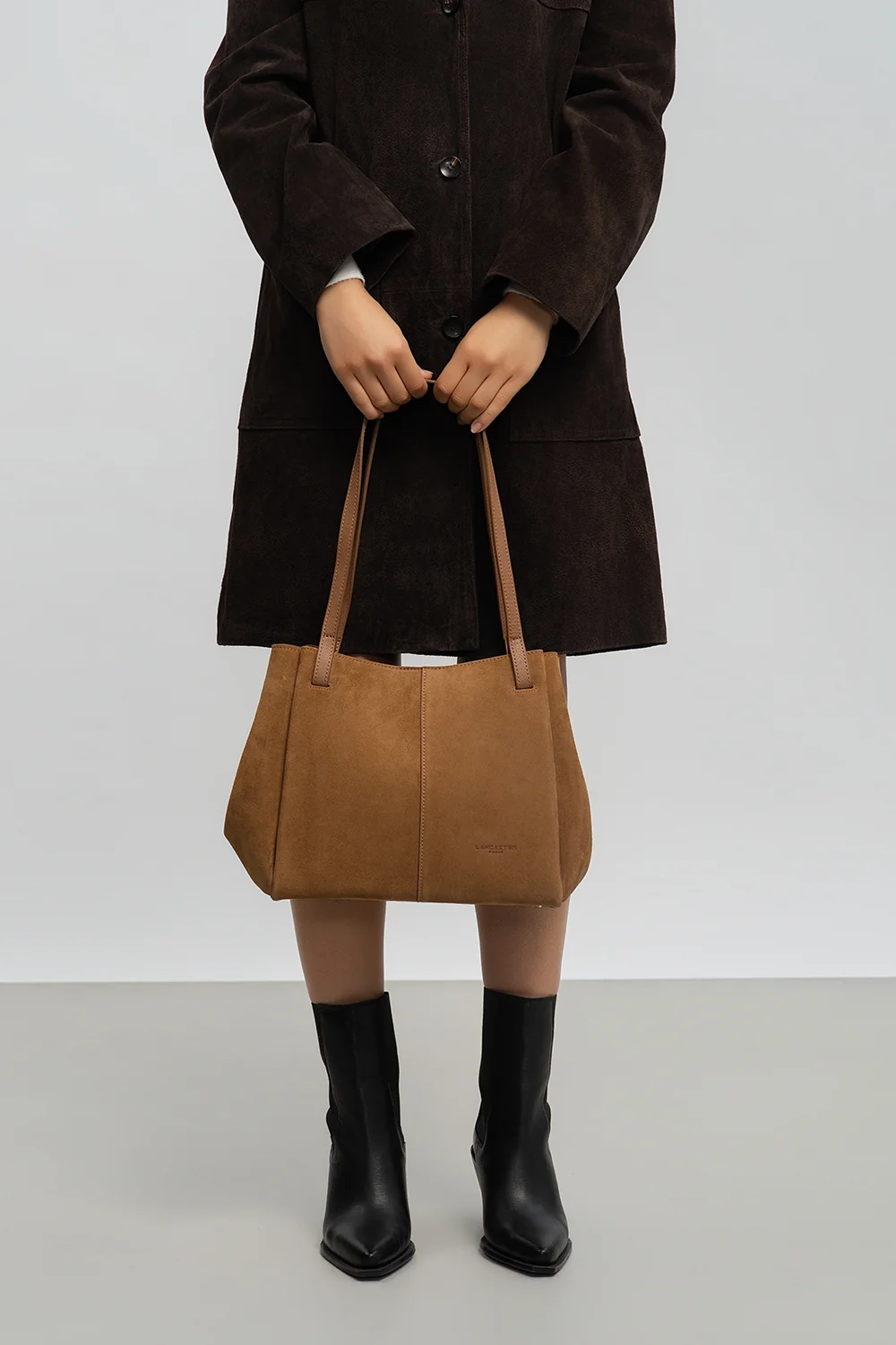 Sac cabas épaule - Suède - Camel – Image 7