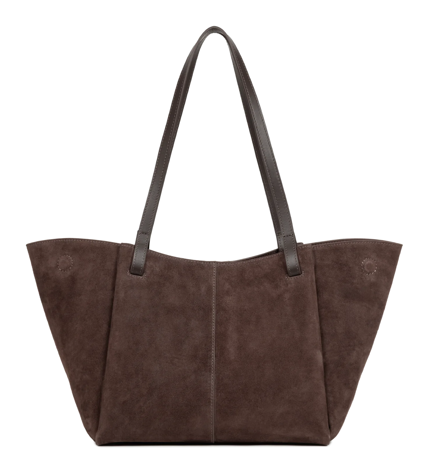 Sac cabas épaule - Suède - Marron – Image 3