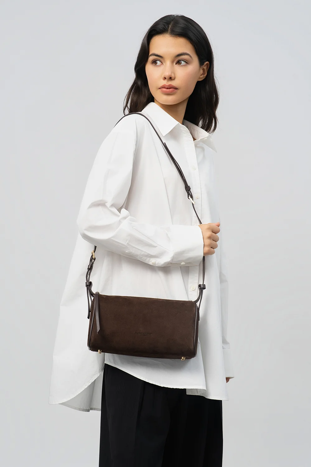 Sac rectangle - Suède - Marron – Image 7