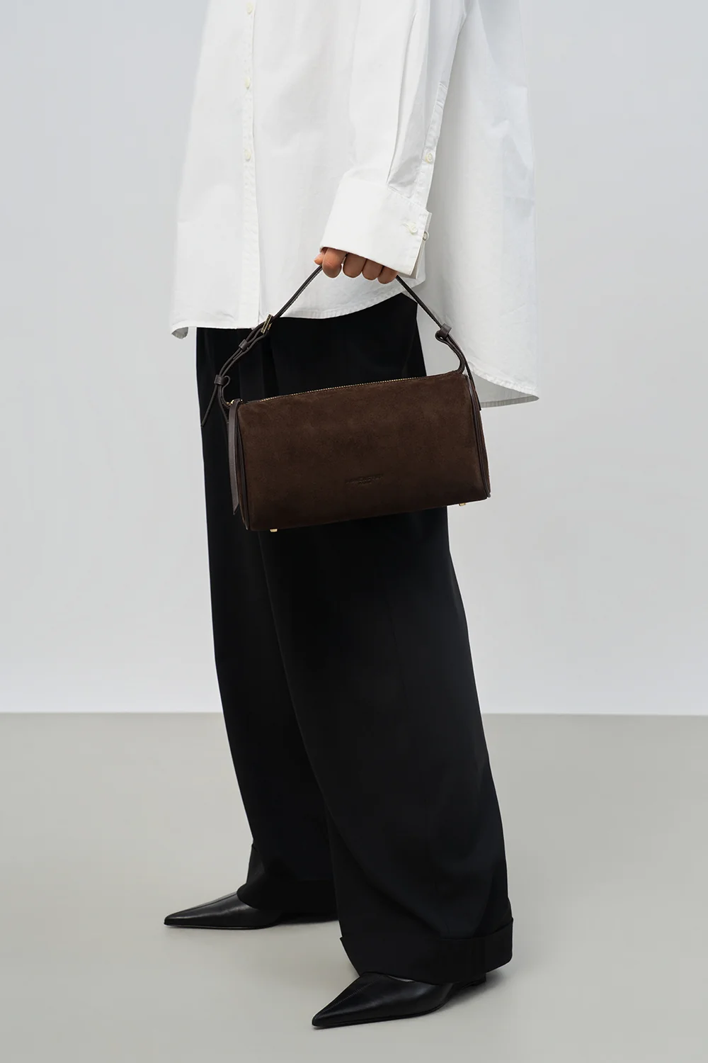 Sac rectangle - Suède - Marron – Image 8